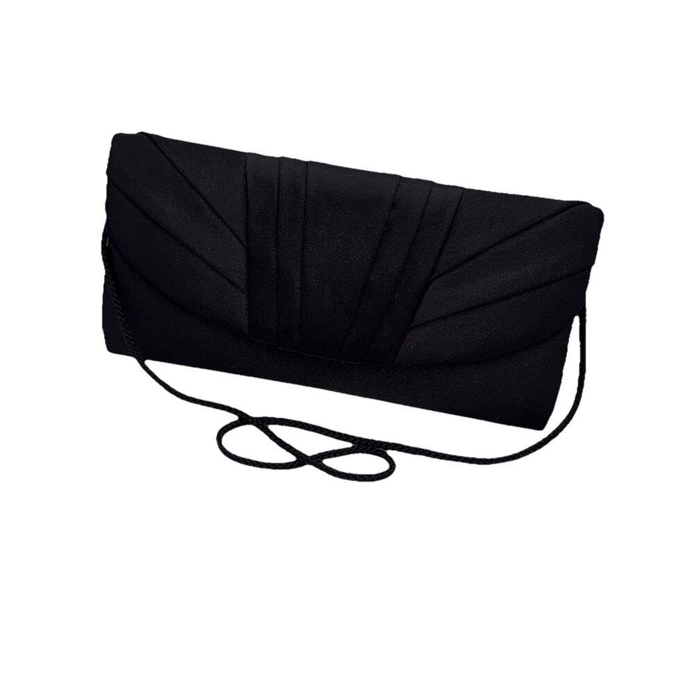 Jessica McClintock Black Clutch Purse 10” x 5” - Hand Bag